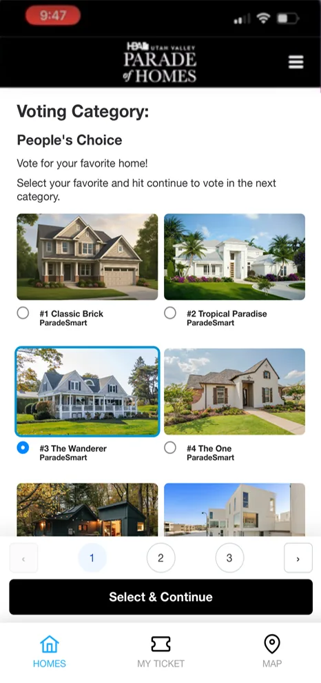 ParadeSmart app — People's Choice voting