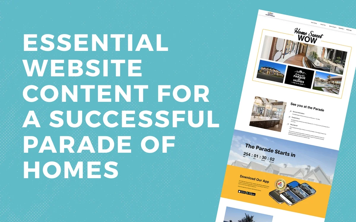 Essential Website Content for a Successful Parade of Homes