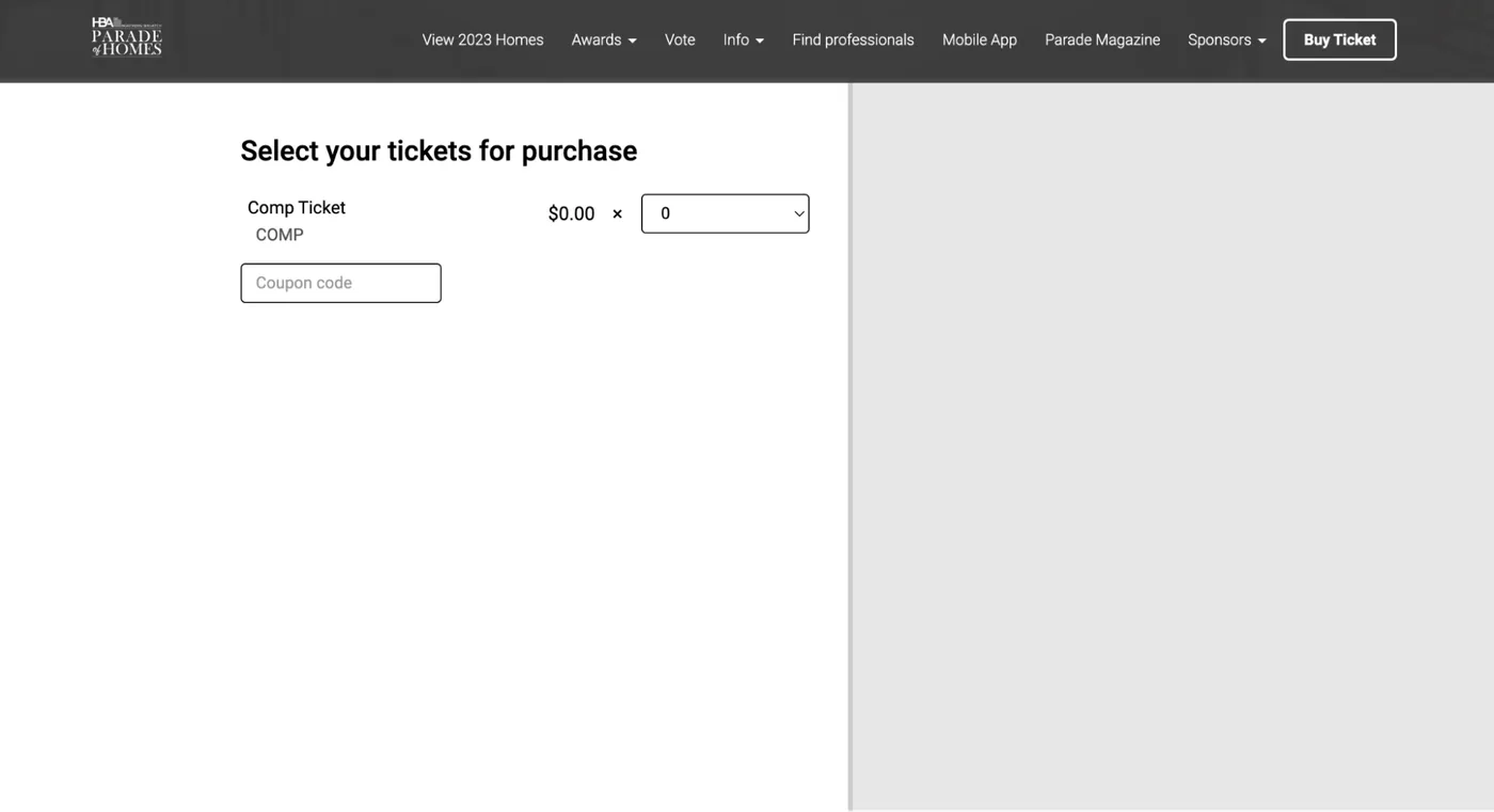 Enabling a free/no-charge ticket type for an event