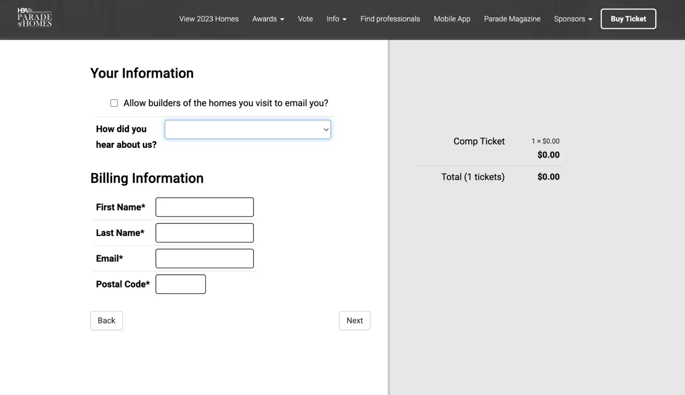 Confirming free ticket settings before publishing