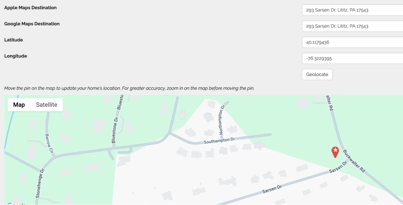 Example comparing GPS-only routing to destination-address routing