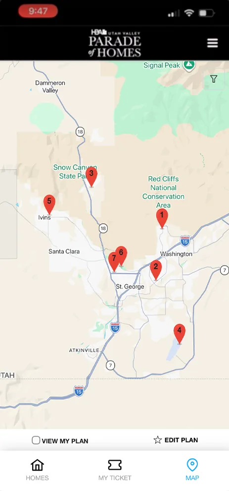 ParadeSmart app map view